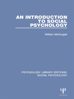 cover image of An Introduction to Social Psychology